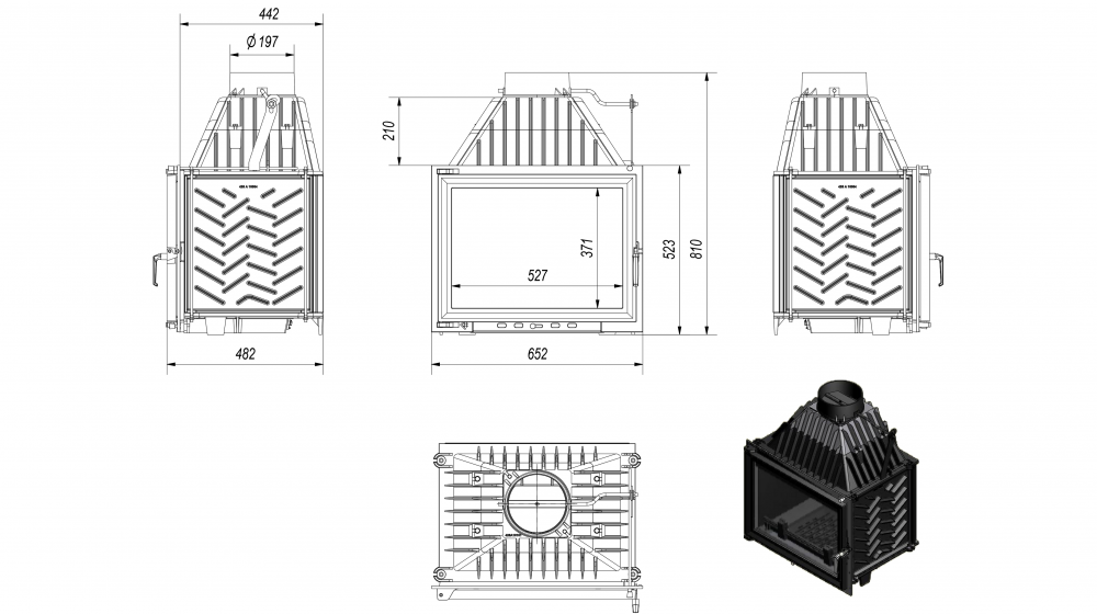 Каминная топка Kratki ZUZIA PF 16kw Каминная топка Kratki ZUZIA PF 16kw