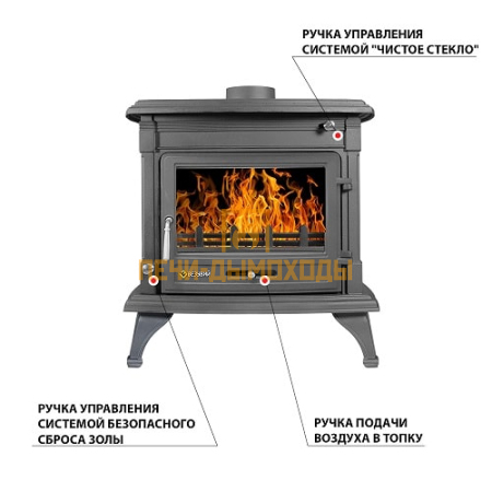 Печь-камин Везувий AST-13K "Антрацит"