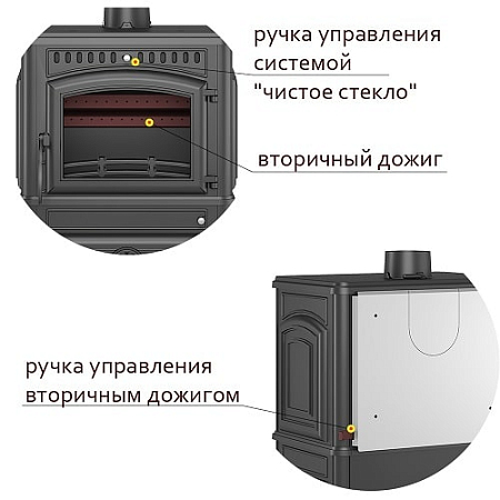 Печь-камин Везувий LV-12 "Антрацит"