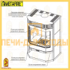 Печь-камин АНГАРА 12 с плитой