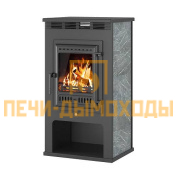 Печь-Камин ASTON 11кВт (180 м3) Ø150мм (Чугунная дверь) Талькохлорит