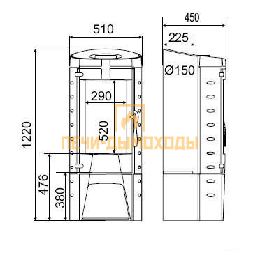 Печь камин Supra Tomera