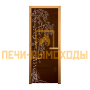Дверь стекло Бронза Матовая "БЕРЁЗКА" 190х70 (8мм, 3 петли 710 CR) (ОСИНА) Лев