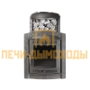 Печь банная «Атмосфера L» с комбинированной облицовкой окаменевшее дерево наборное